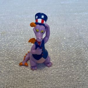 Disney World Epcot 2.75" Figment Purple Dragon PVC Figure WDW Uncle Sam USA